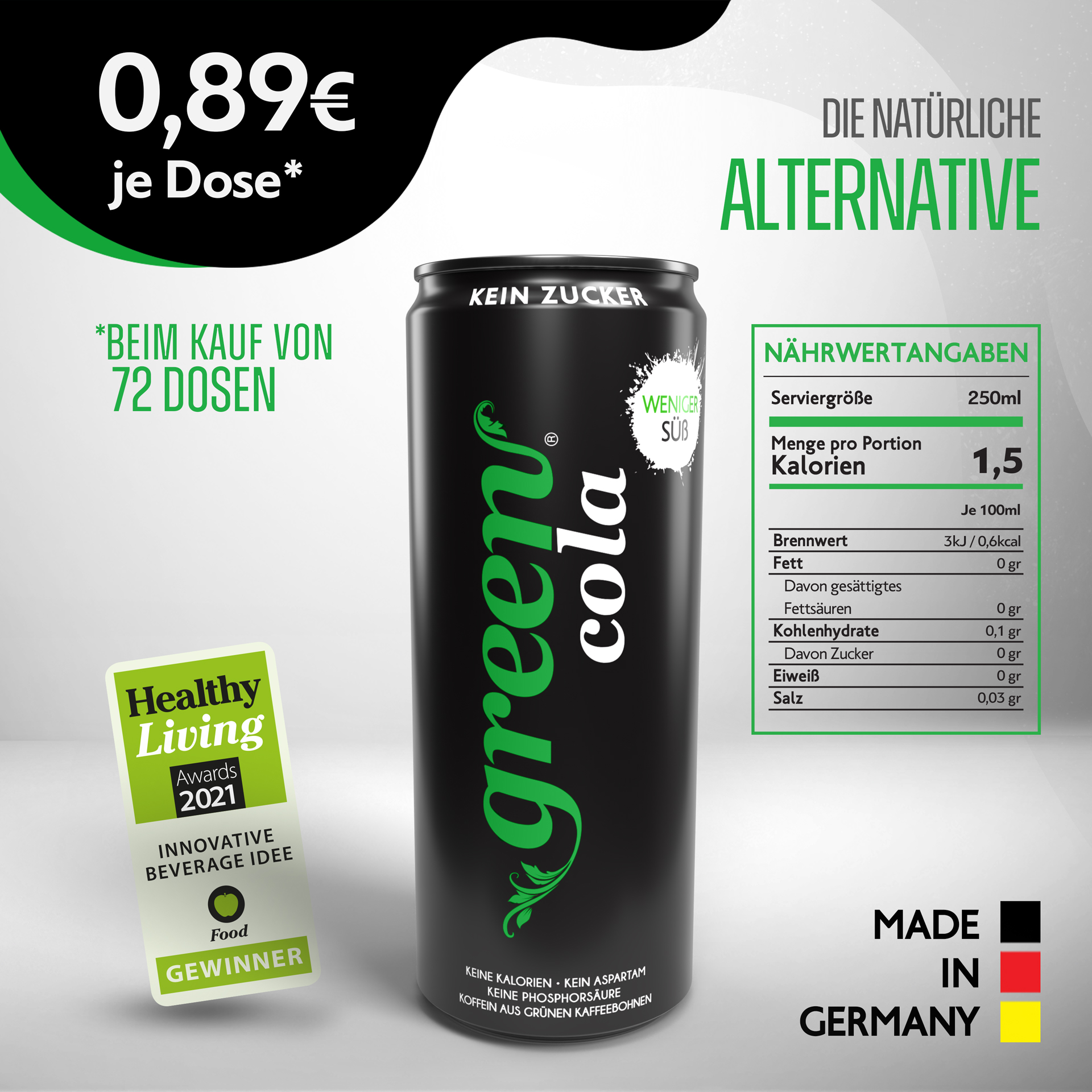 Green Cola DPG 6 x 330ml Dose