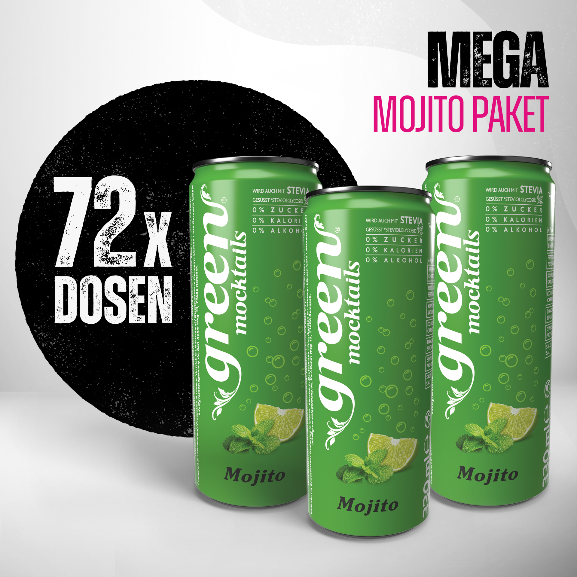 Green Mega Mojito Paket 72 x 330ml Dosen