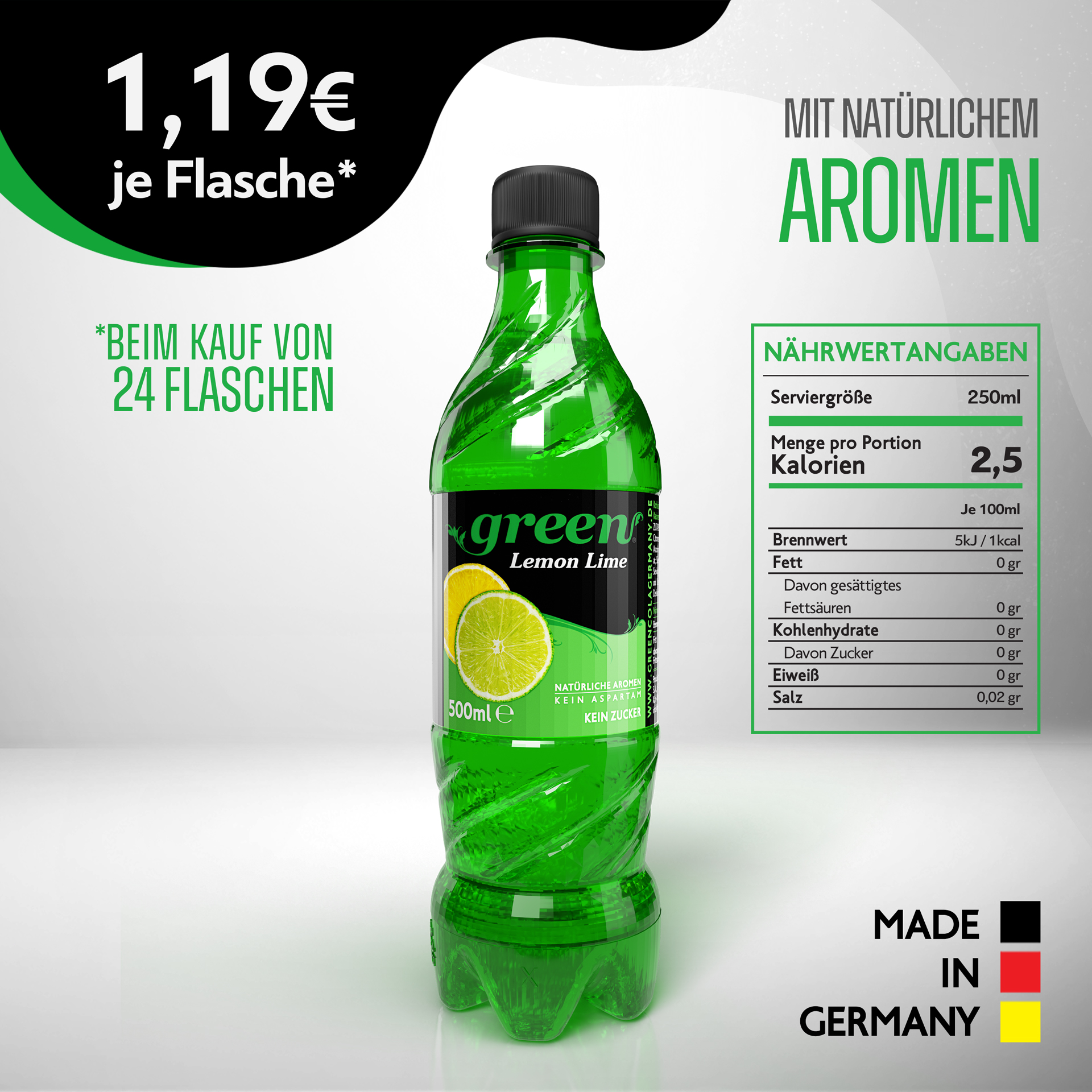  Green Lemon Lime DPG 6 x 500ml Pet