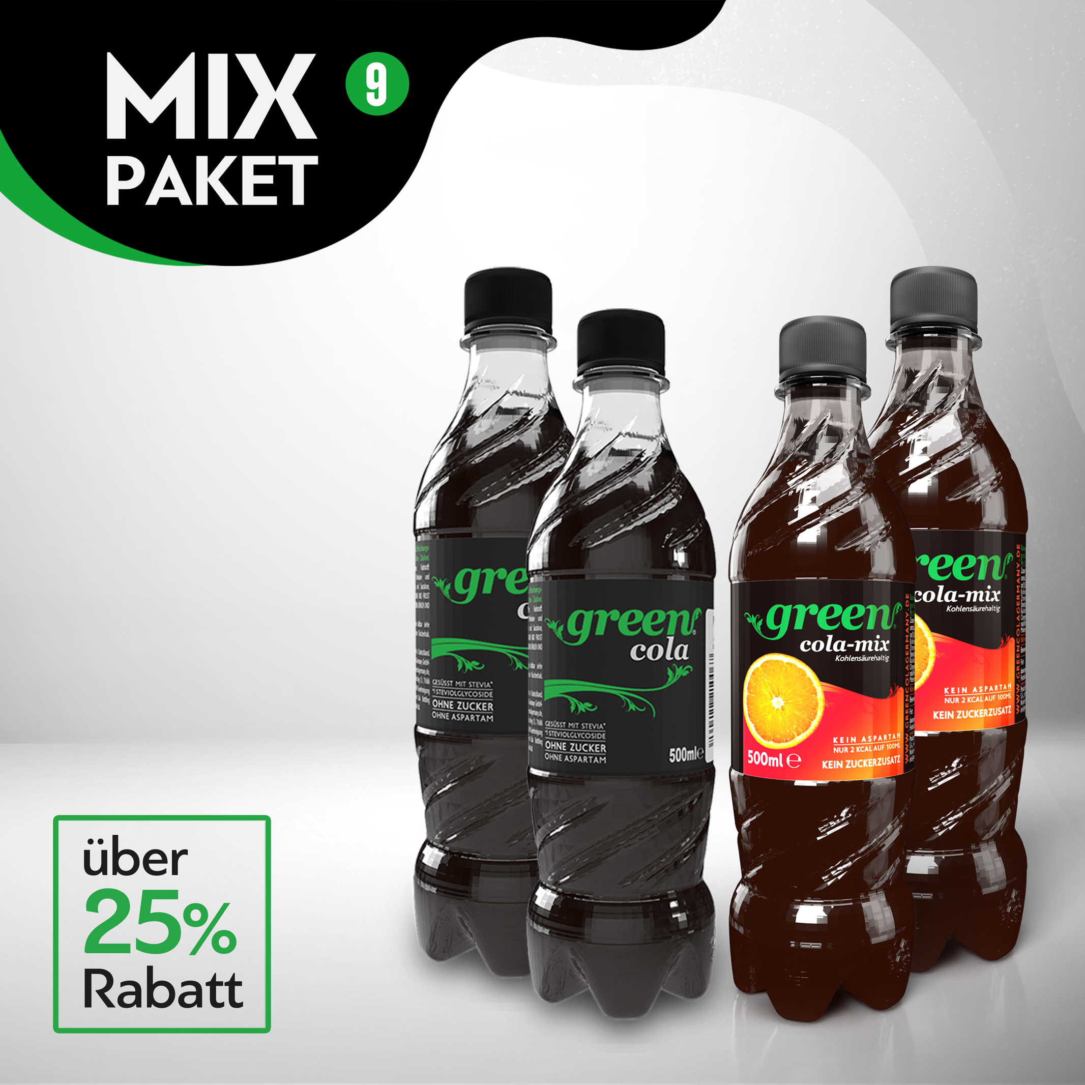Green Cola Mix Paket 09 - 24 x 500ml & 24 x 500ml Pet