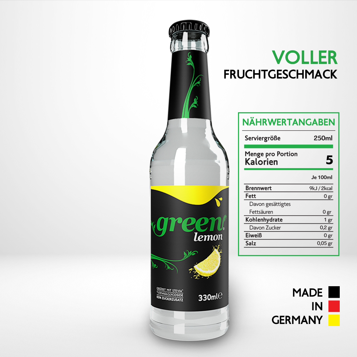 Green Lemon- 18 x 0,33L Mehrweg-Glasflasche