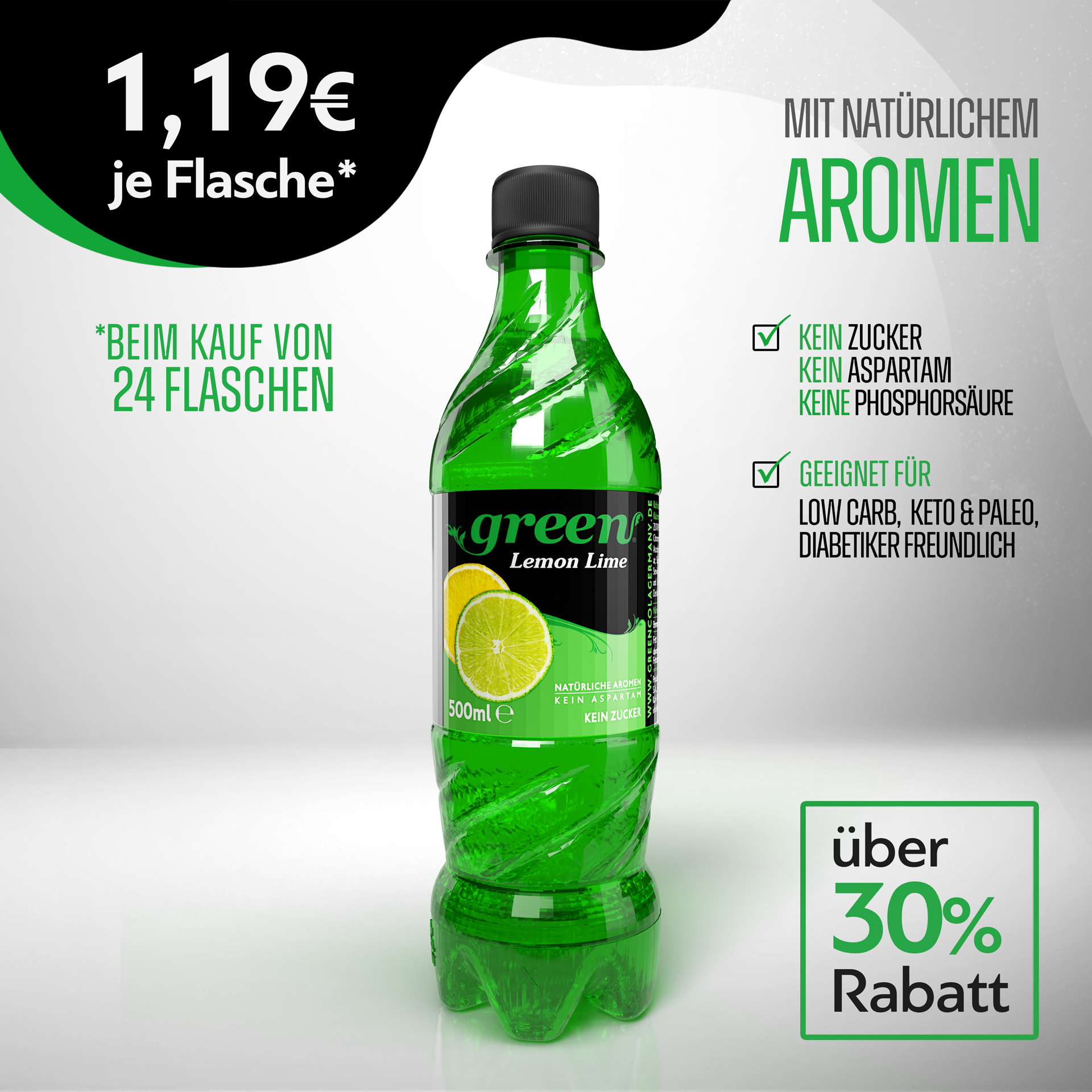  Green Lemon Lime DPG 6 x 500ml Pet