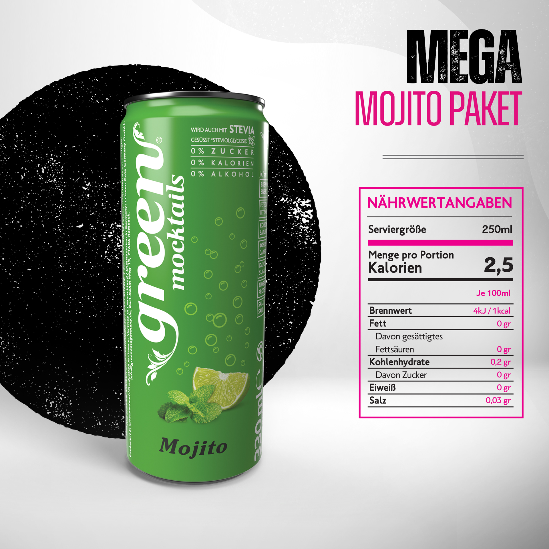 Green Mega Mojito Paket 72 x 330ml Dosen