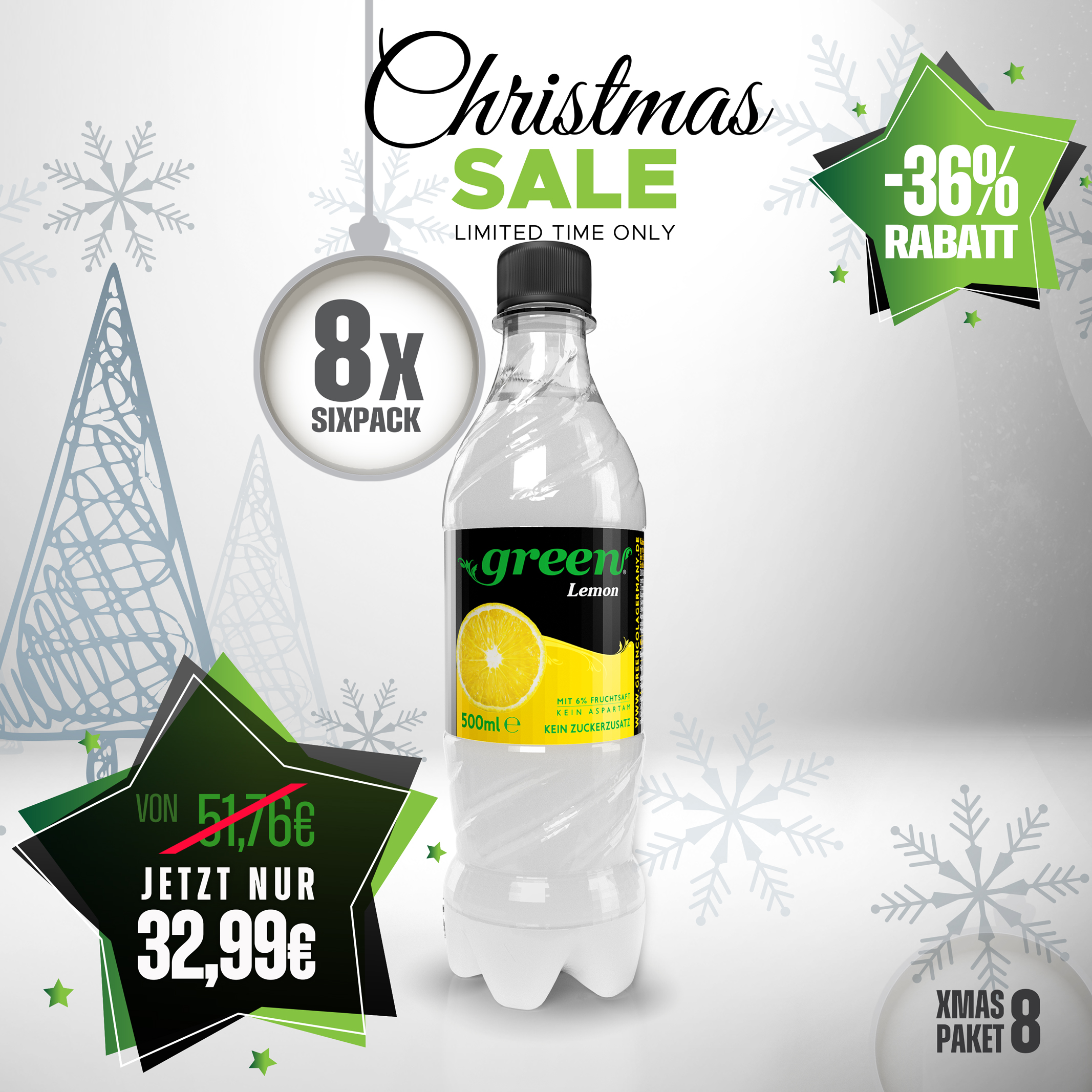 X-MAS Paket 08 // Green Lemon (48 x 500ml Pet)