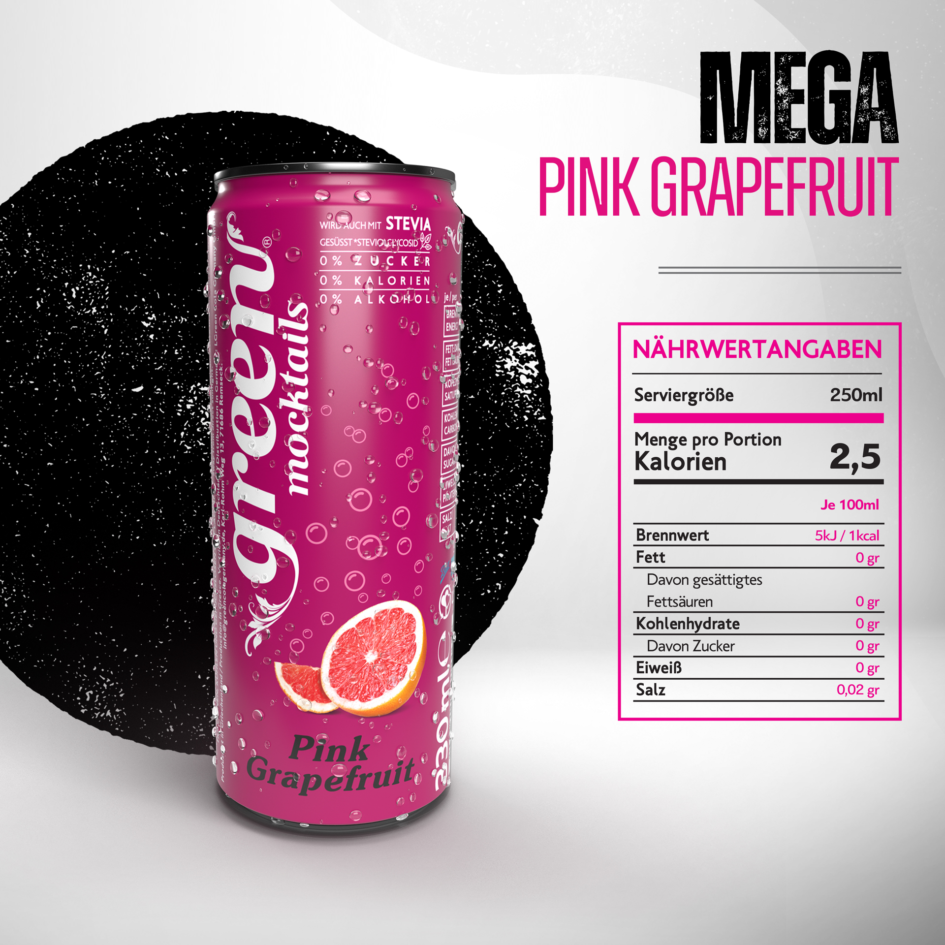 Green Mega  Pink Grapefruit Paket 72 x 330ml Dosen