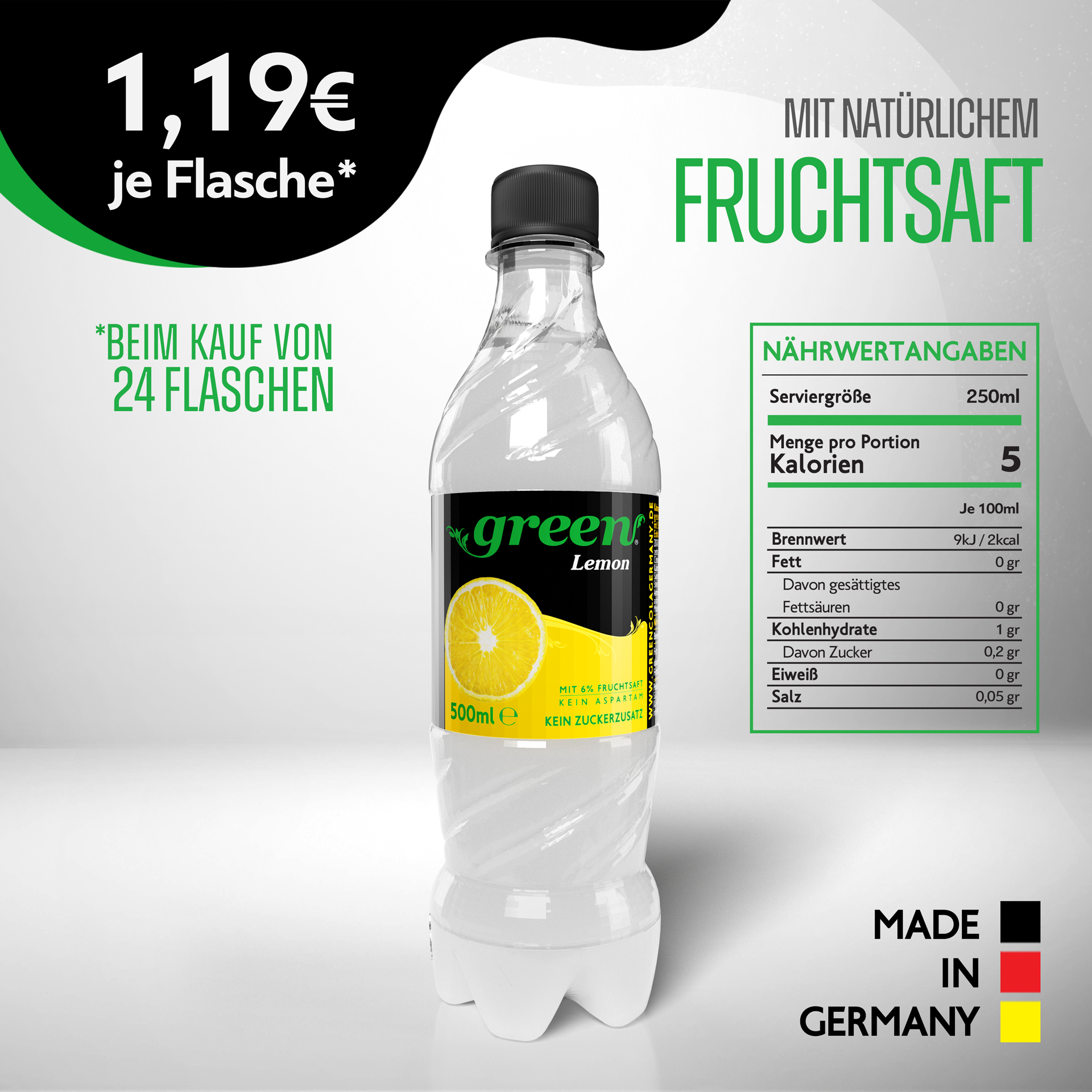 Green Lemon DPG 6 x 500ml Pet