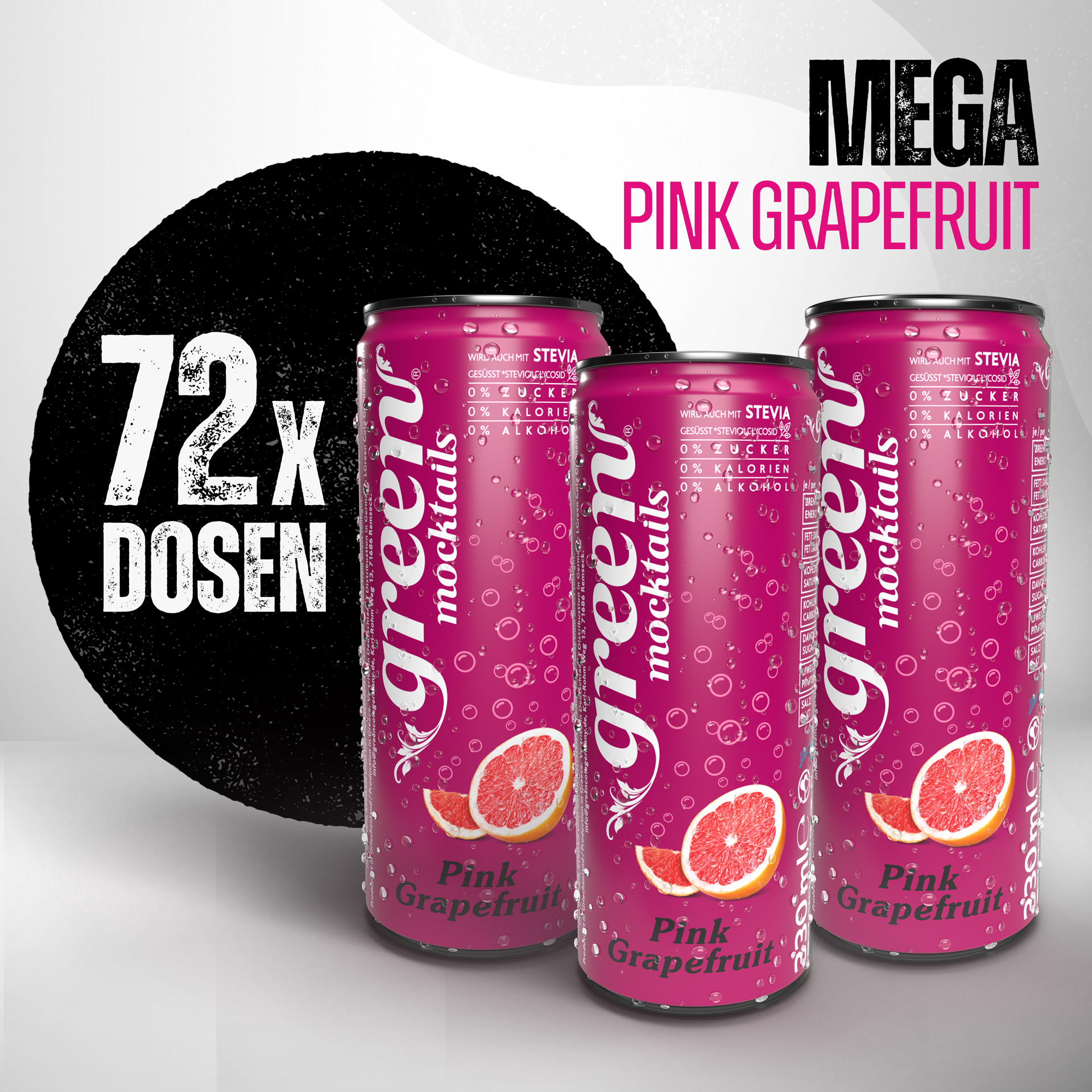 Green Mega  Pink Grapefruit Paket 72 x 330ml Dosen