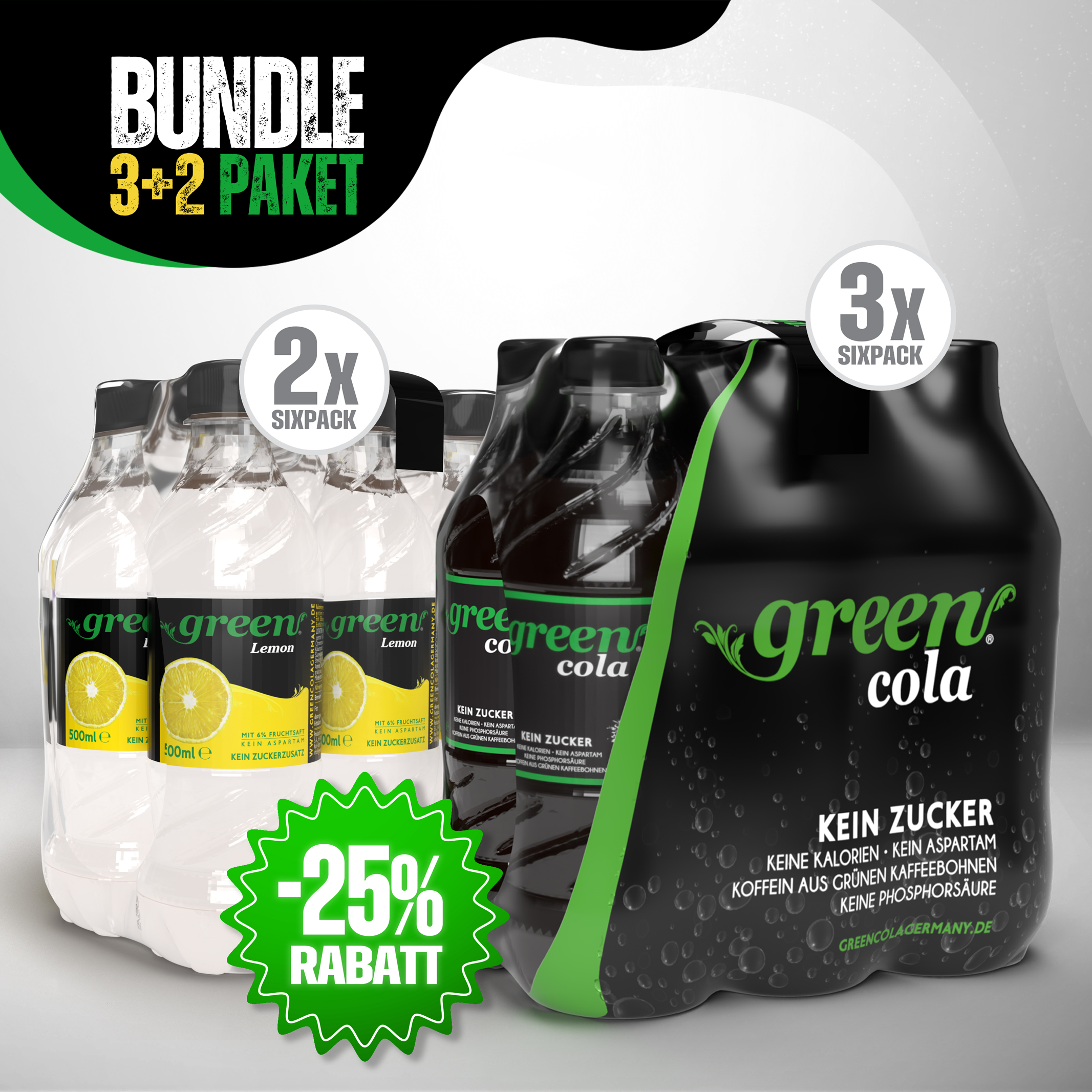 Green Cola - Green Lemon Bundle Paket 18 x 1L & 12 x 500ml Pet
