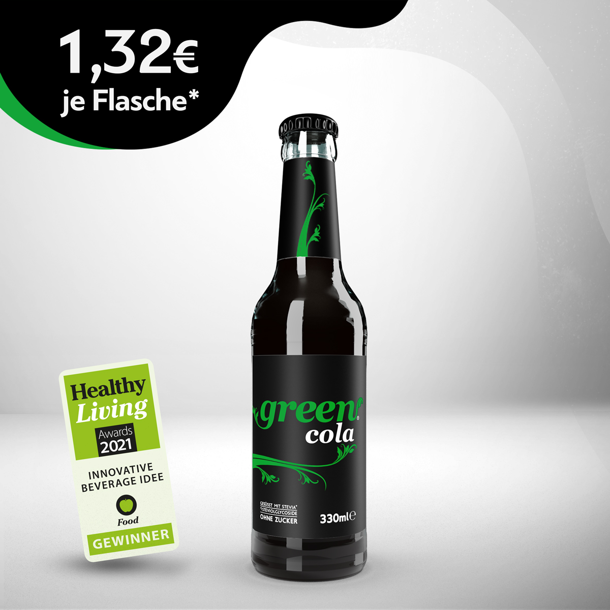 Green Cola - 18 x 0,33L Mehrweg-Glasflasche 